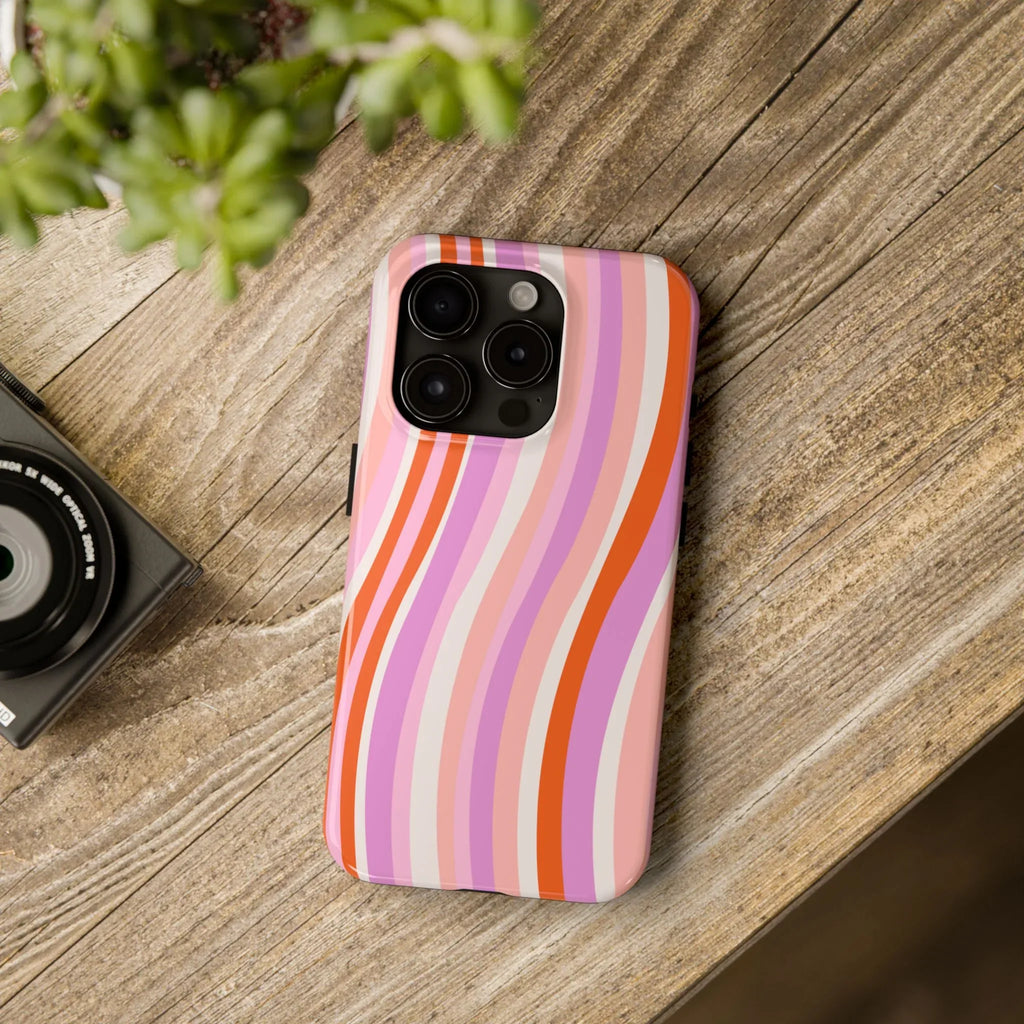 Wave Nostalgia Phone Case (Apple & Android) - Pink Sweetheart