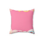 Pink Donut Dreams Square Pillow