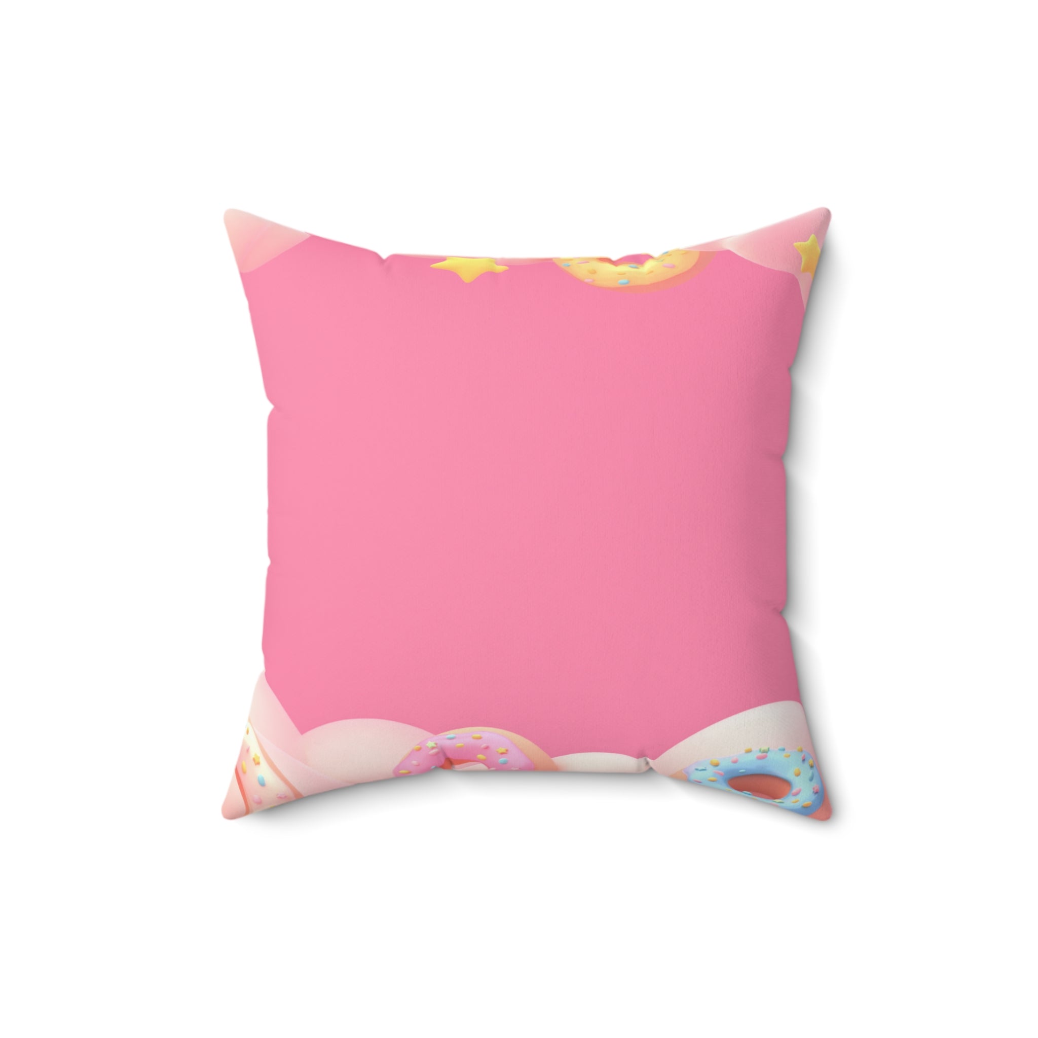 Pink Donut Dreams Square Pillow