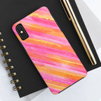 Pink Lemon Stripes Phone Case (Apple & Android)
