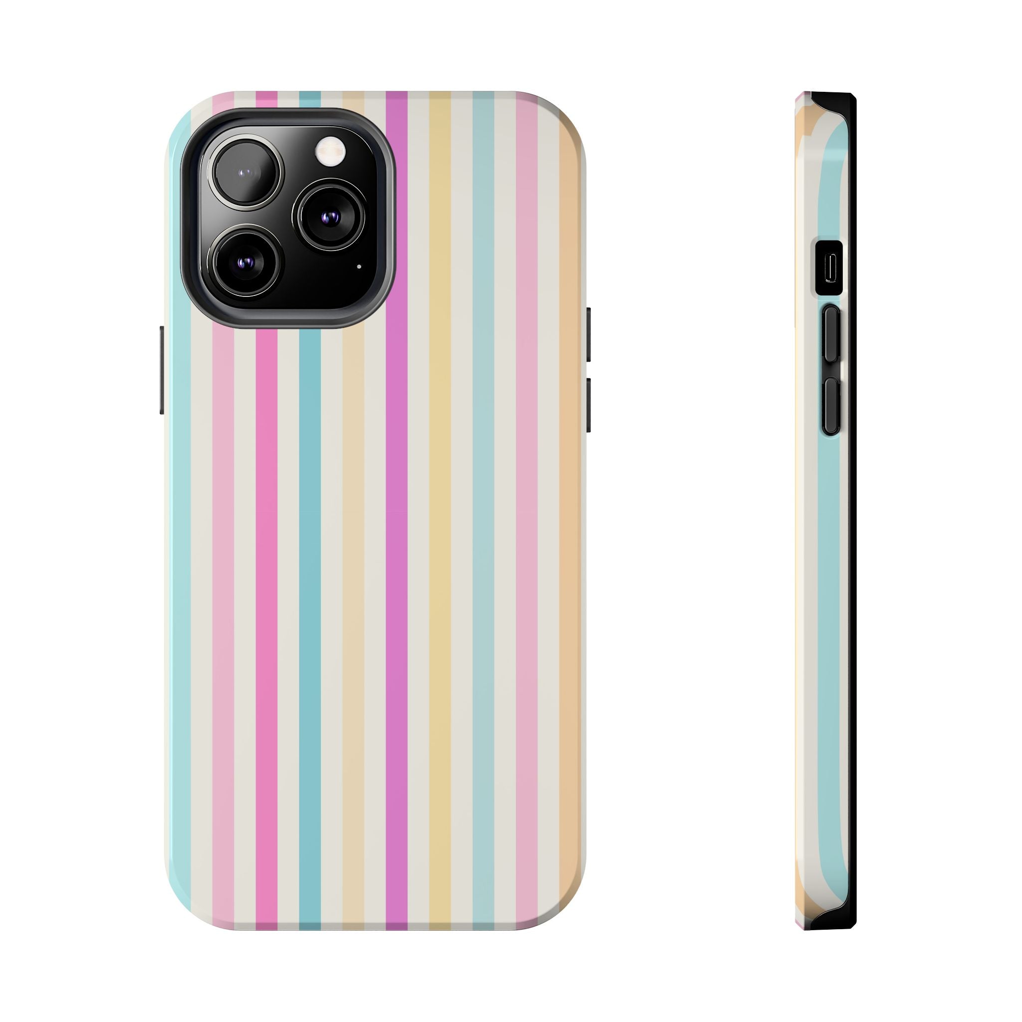 Pastel Candy Stripes Phone Cases (Apple & Android)