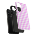 Pink Gingham Phone Case (Apple & Android) - Pink Sweetheart