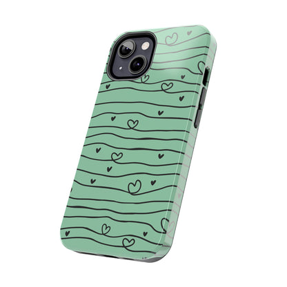 Scribble Love Hearts Phone Case