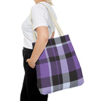Purple Tartan Plaid Tote Bag