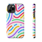 Rainbow Swirls Phone Case (Apple & Android) - Pink Sweetheart