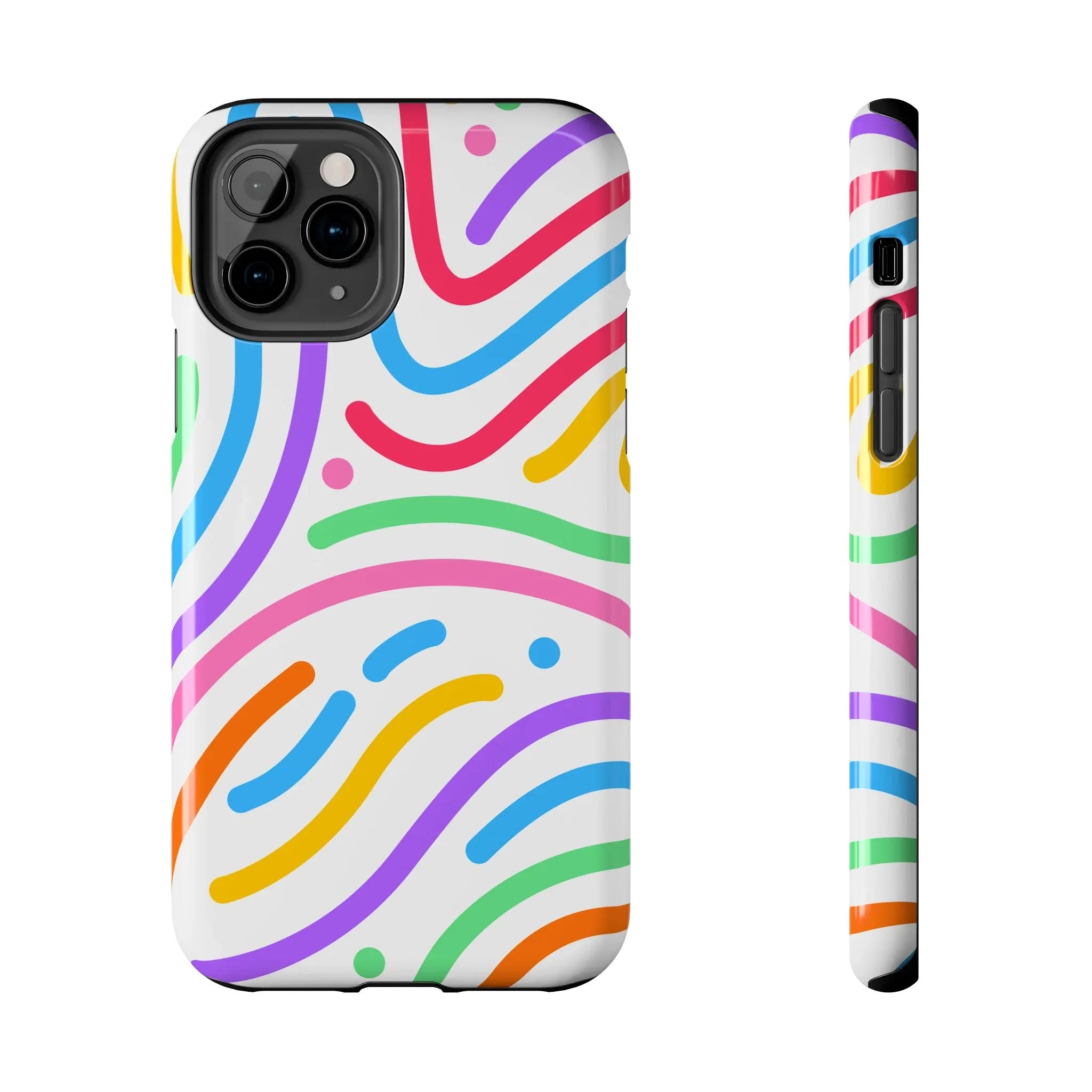 Rainbow Swirls Phone Case (Apple & Android) - Pink Sweetheart