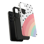 Polka Dot Rainbow Phone Case (Apple & Android) - Pink Sweetheart