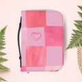 Peachy Pink Squares Book Cover - Pink Sweetheart