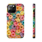 Morning Cereal Loops Phone Case (Apple & Android) - Pink Sweetheart