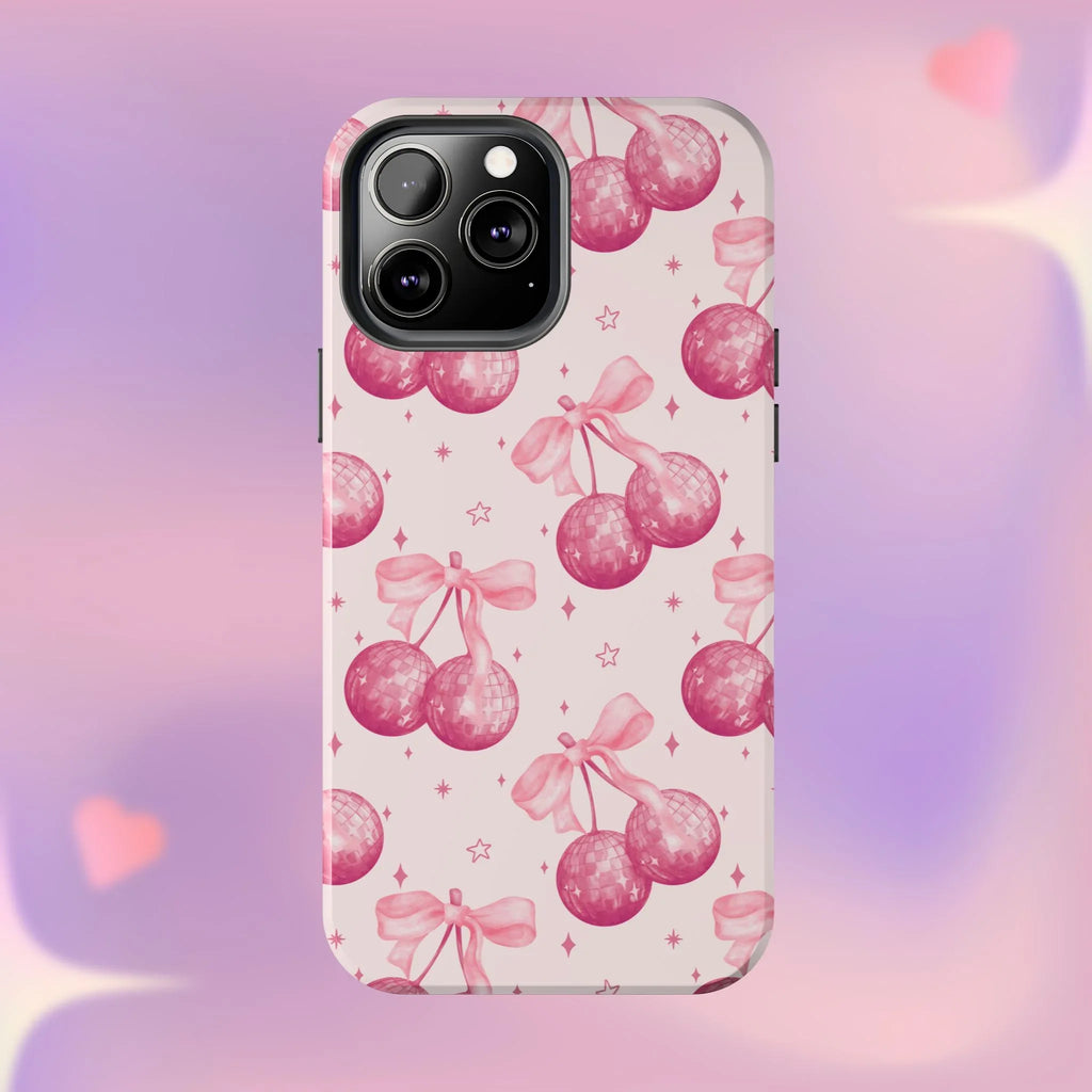 Disco Cherries Phone Case (Apple & Android) - Pink Sweetheart