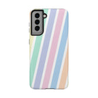 Pretty Pastel Lines Phone Case (Apple & Android) - Pink Sweetheart