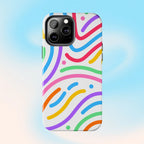 Rainbow Swirls Phone Case (Apple & Android) - Pink Sweetheart