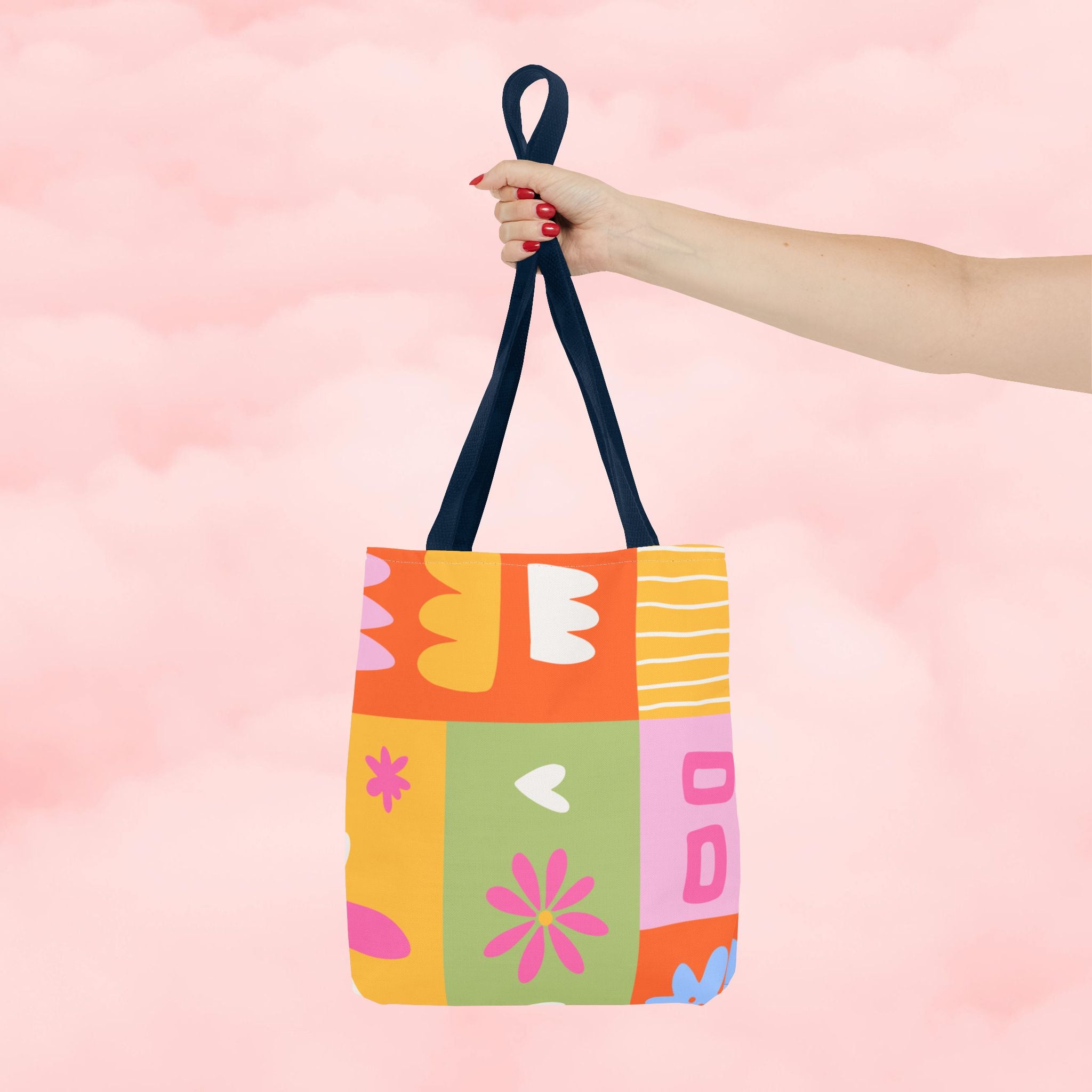 Vibrant Kawaii Floral Tote Bag