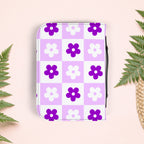 Checkered Orchid Floral Book Cover