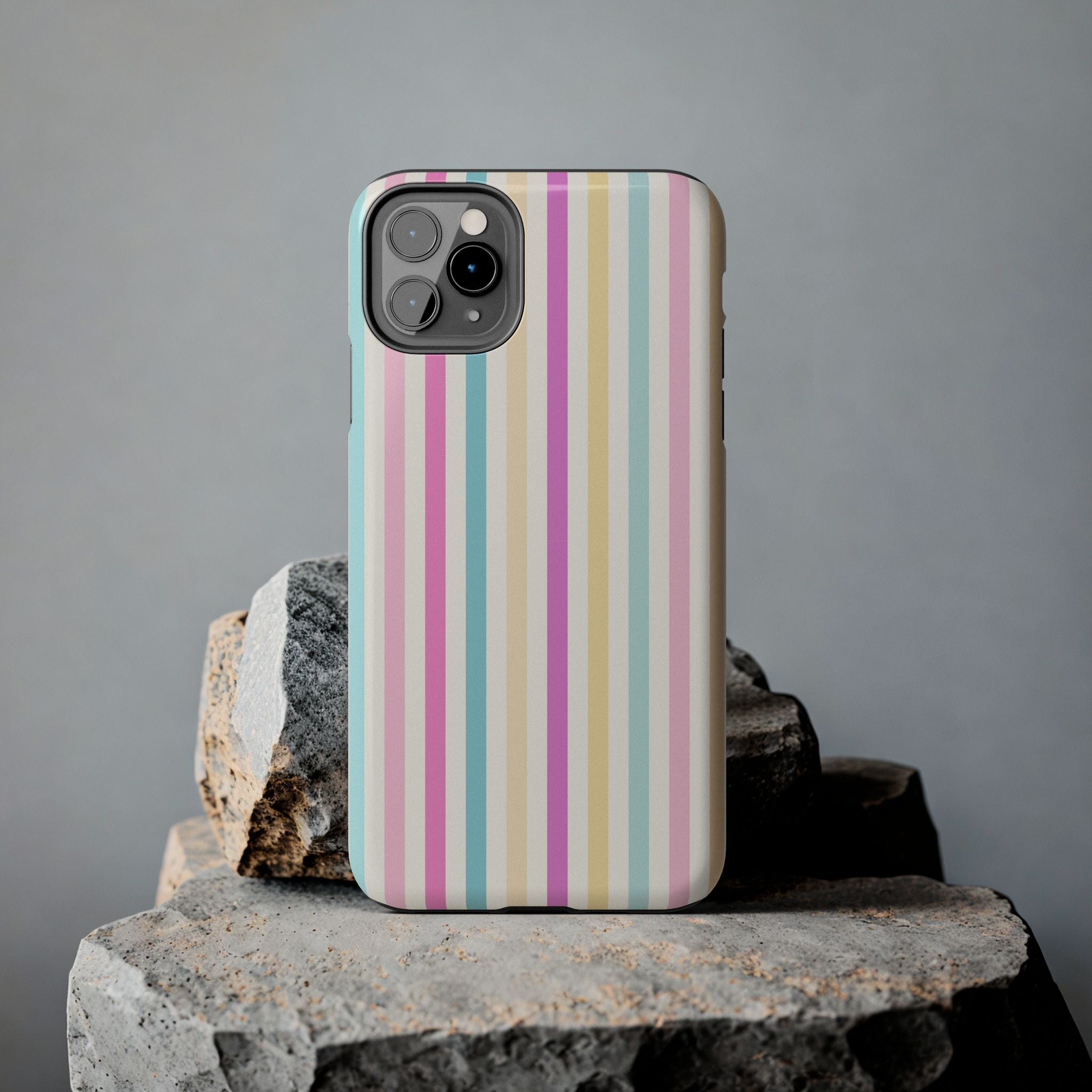 Pastel Candy Stripes Phone Cases (Apple & Android)