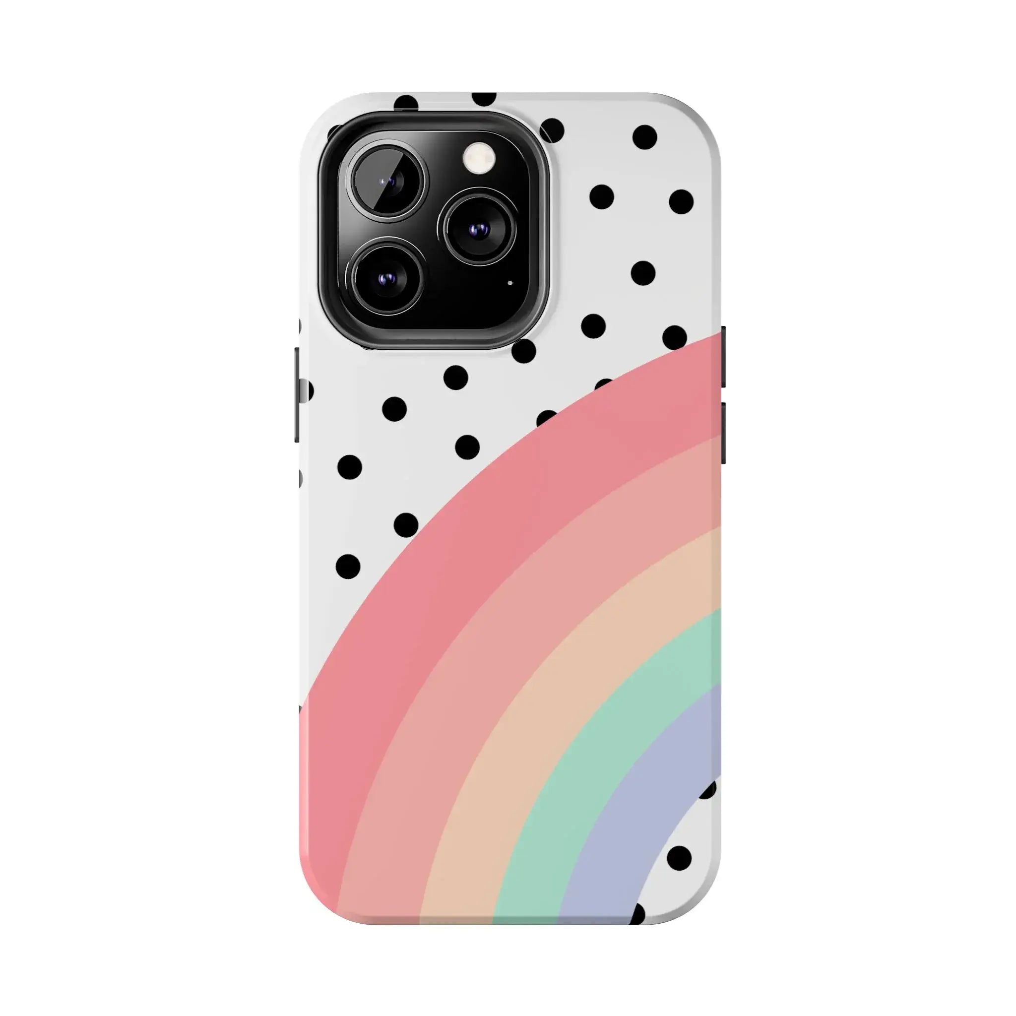 Polka Dot Rainbow Phone Case (Apple & Android) - Pink Sweetheart