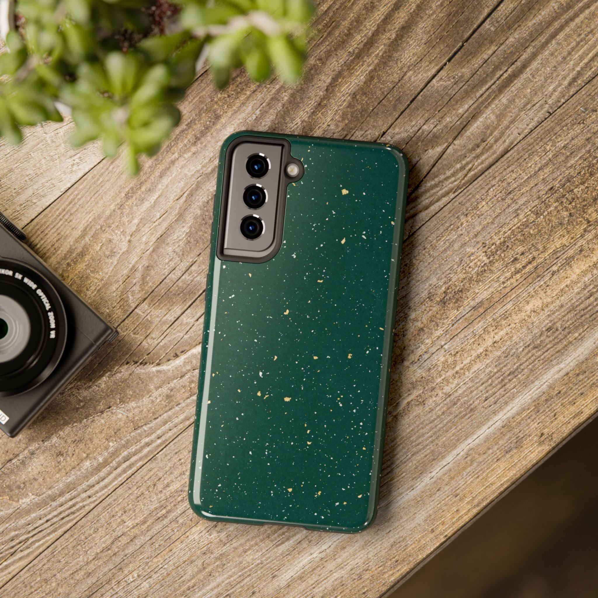 Emerald Gold Flecked Phone Case (Apple & Android)