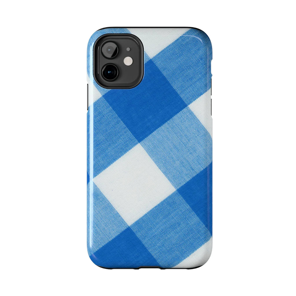 Classic Blue Gingham Phone Case (Apple & Android) - Pink Sweetheart
