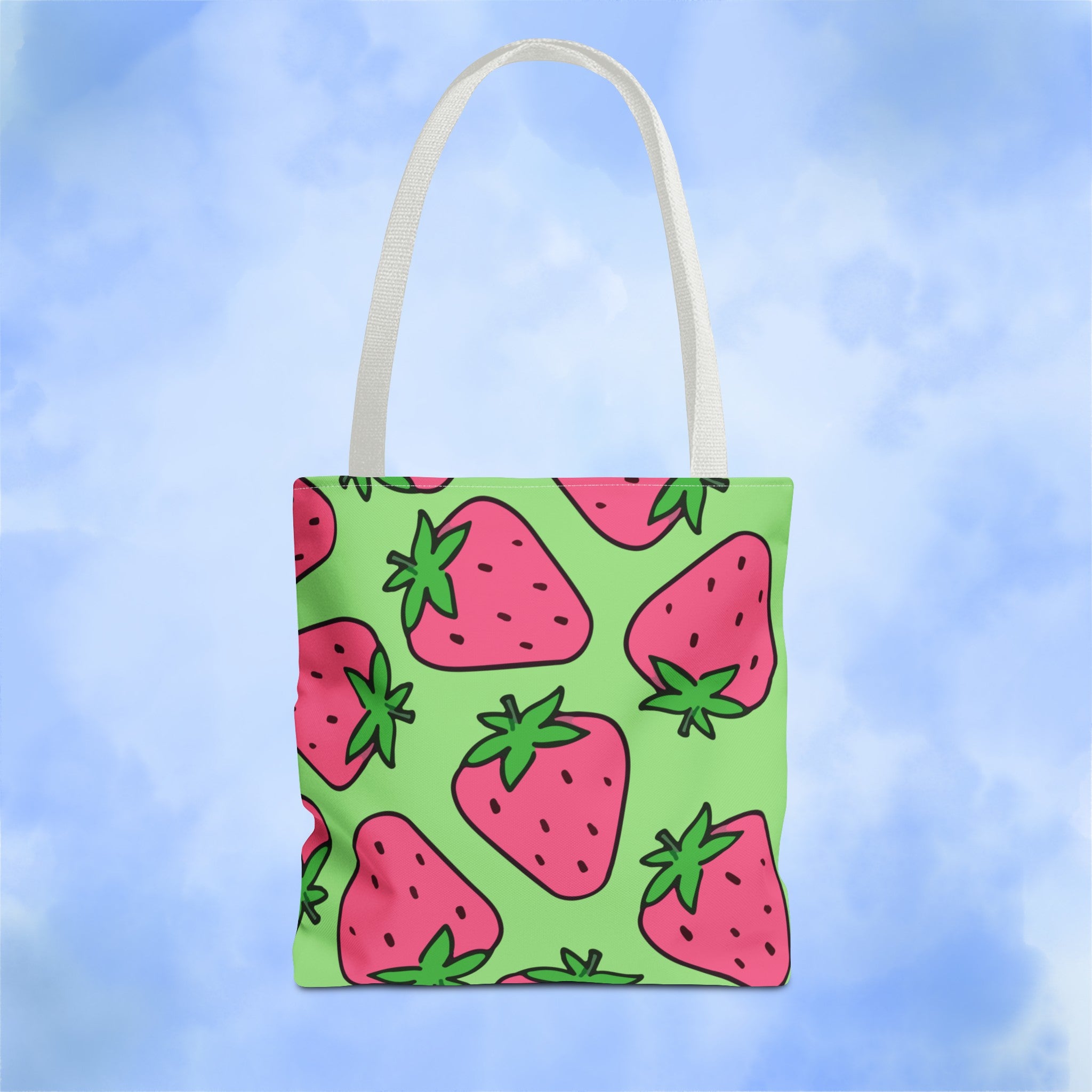 Cartoon Strawberries Tote Bag
