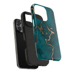 Green & Gold Marble Phone Case (Apple & Android)