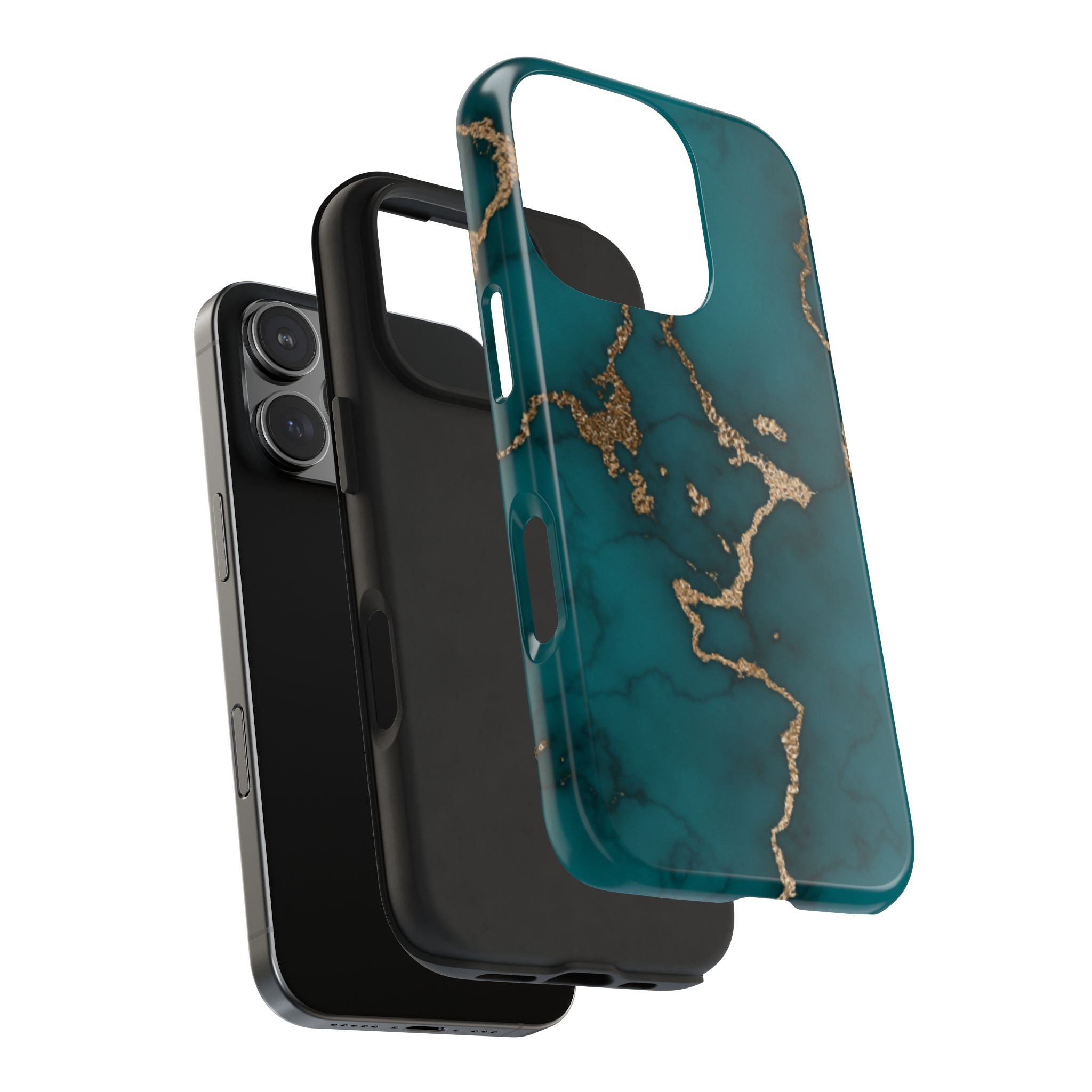 Green & Gold Marble Phone Case (Apple & Android)