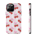 Strawberry Cherries Phone Case (Apple & Android) - Pink Sweetheart