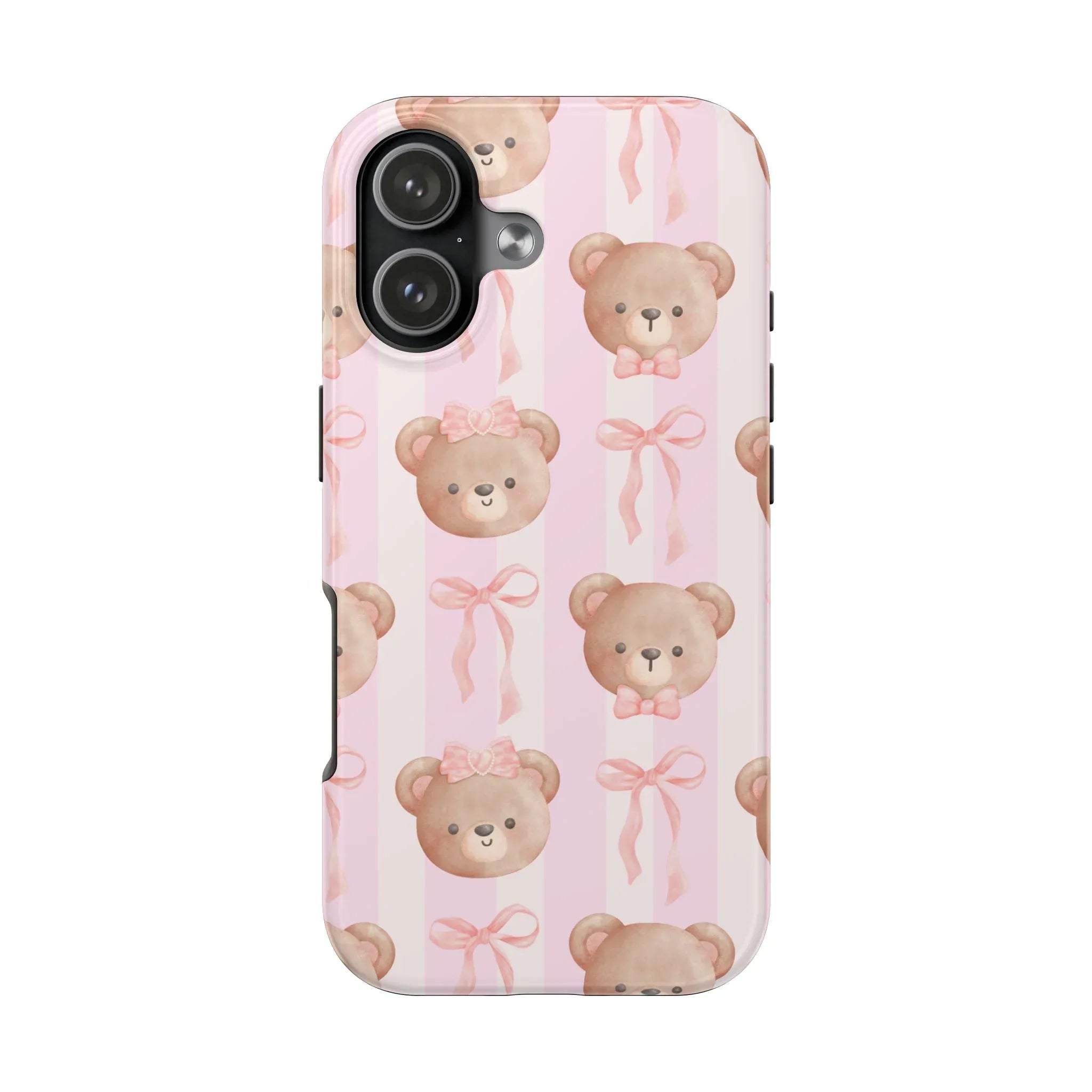 Cuddly Teddy Bear Phone Case (Apple & Android) - Pink Sweetheart