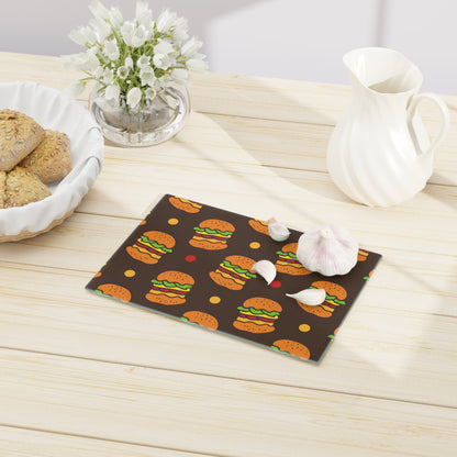 Burger Glass Cutting Board