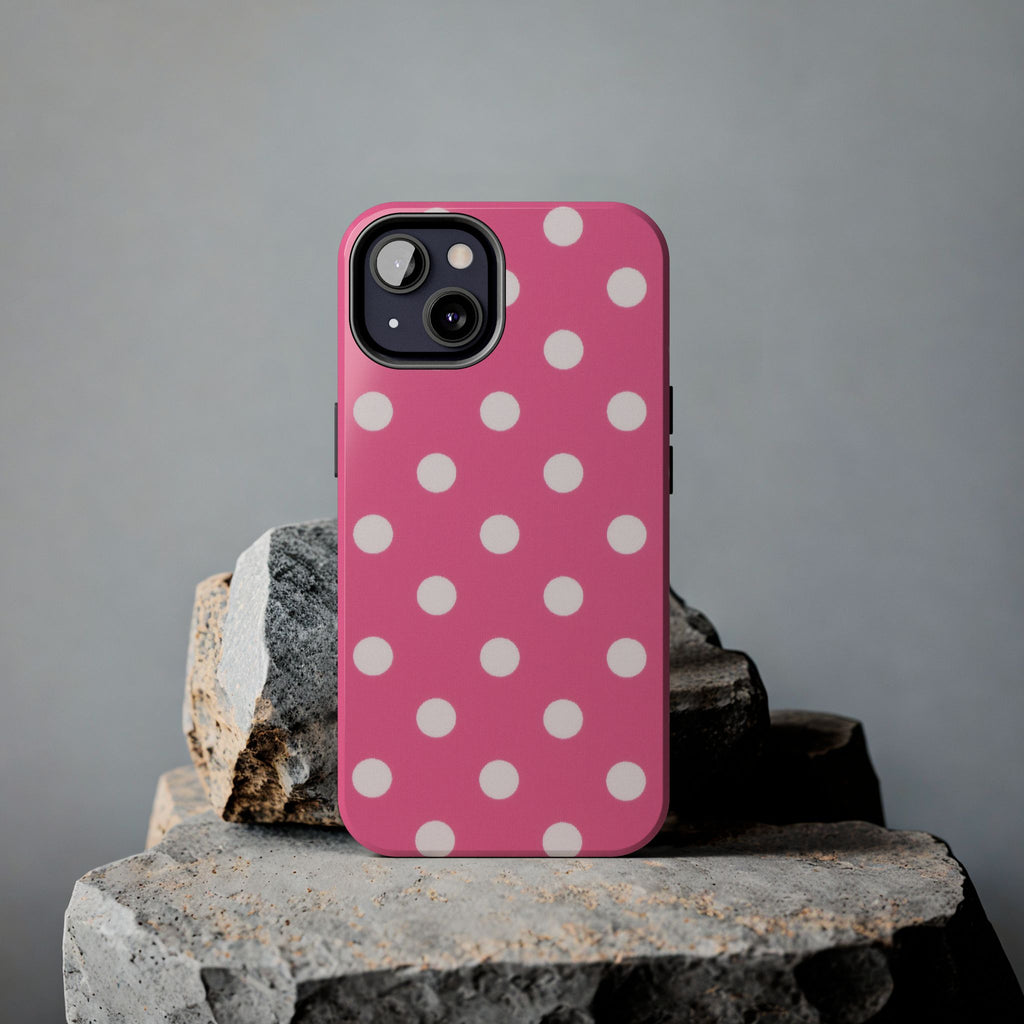 Pink Polka Dot Phone Case (Apple & Android)