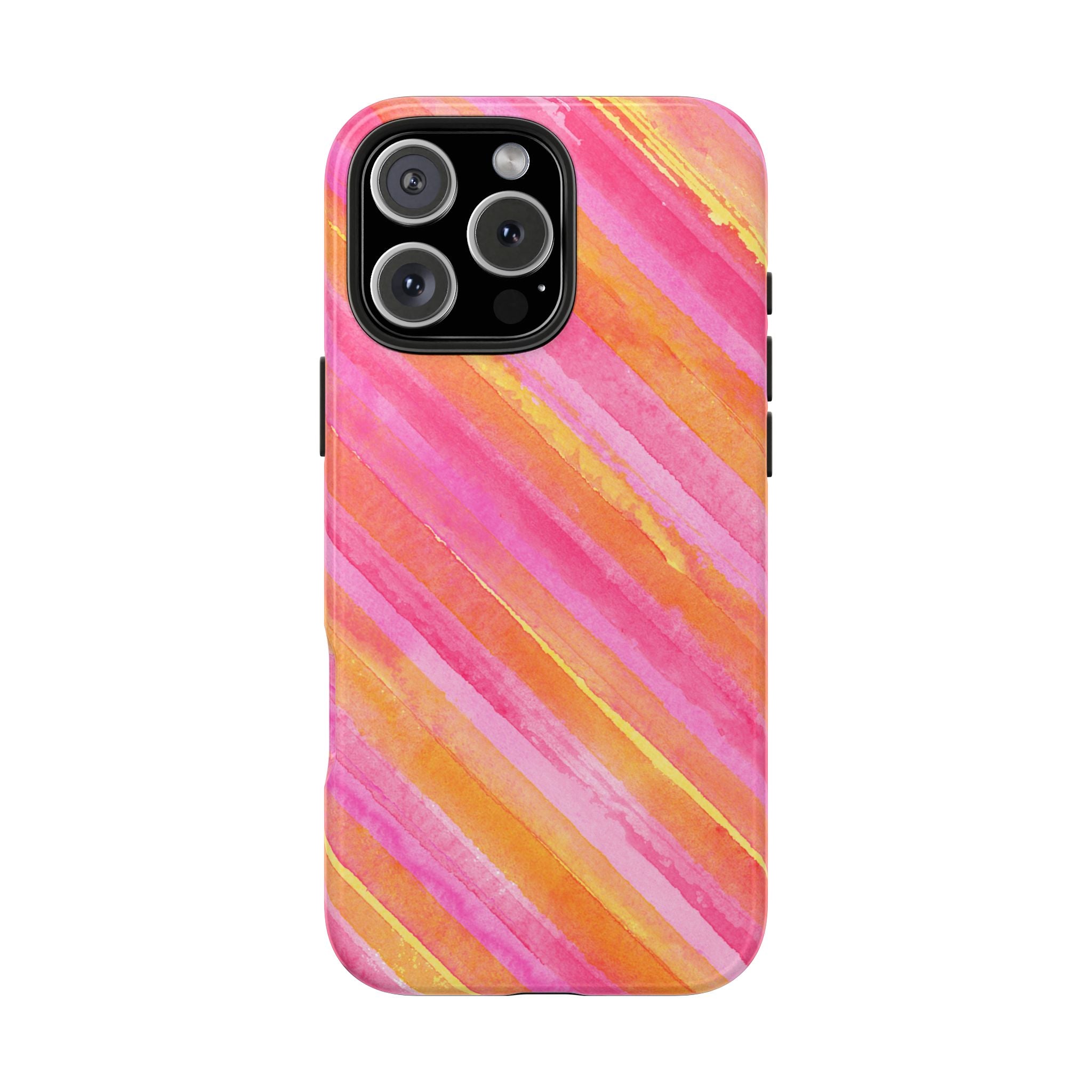 Pink Lemon Stripes Phone Case (Apple & Android)