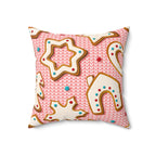 Baked Gingerbread Cookies Square Pillow