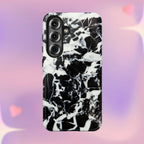 Black & White Shattered Phone Case (Apple & Android) - Pink Sweetheart
