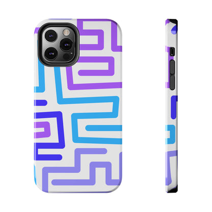 Abstract Neon Maze Phone Case