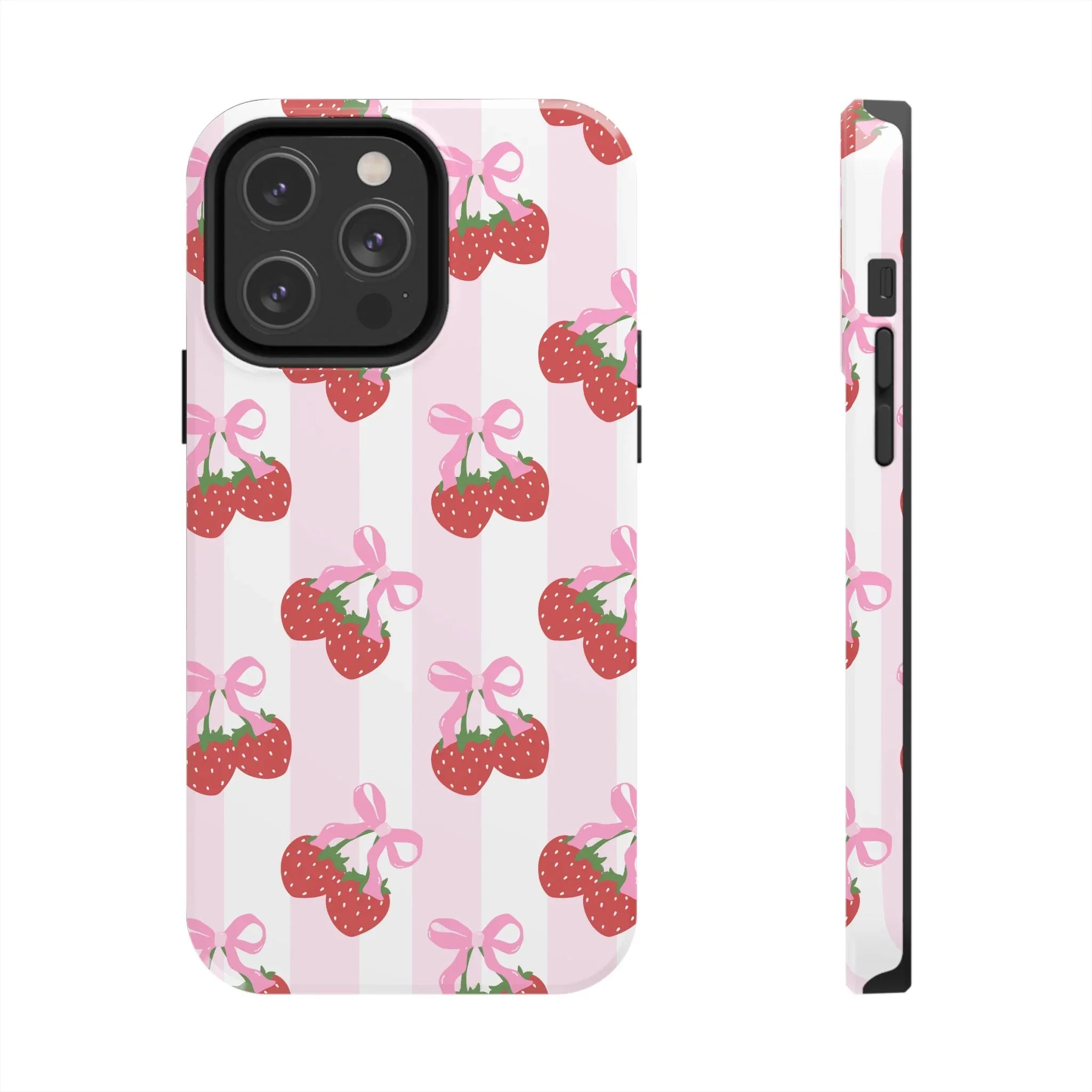 Strawberry Cherries Phone Case (Apple & Android) - Pink Sweetheart