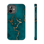 Green & Gold Marble Phone Case (Apple & Android)