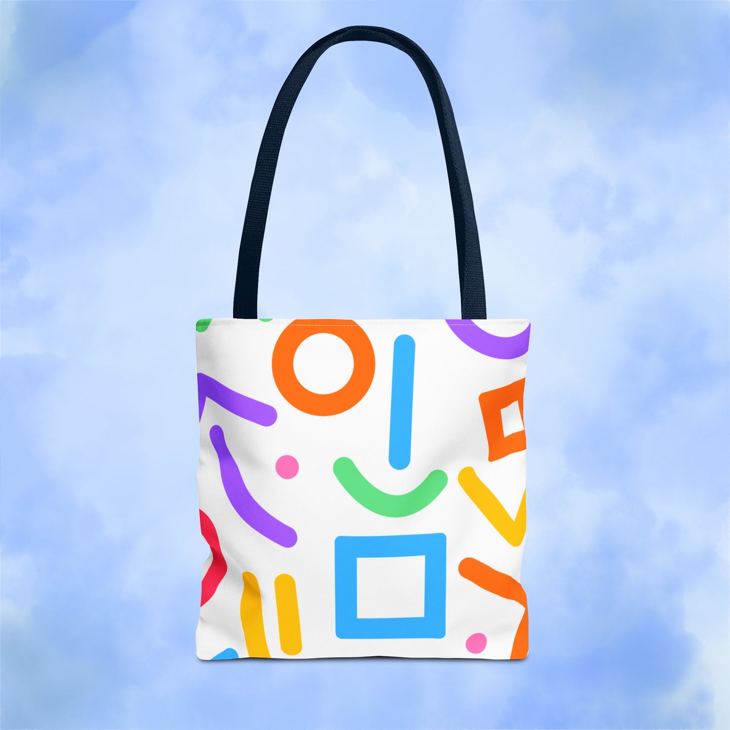 Colorful Doodle Shapes Tote Bag