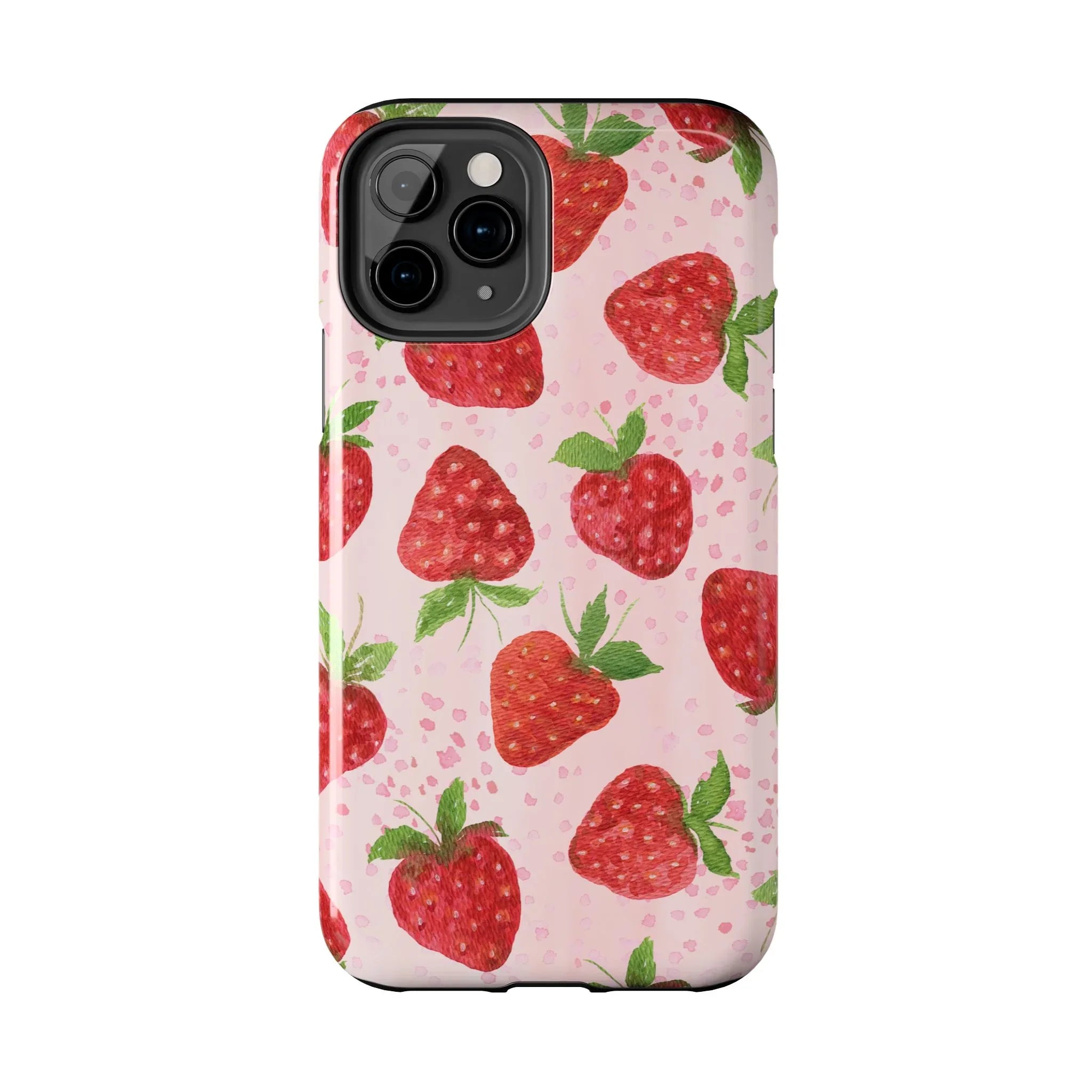 Cute Strawberries Phone Case (Apple & Android) - Pink Sweetheart