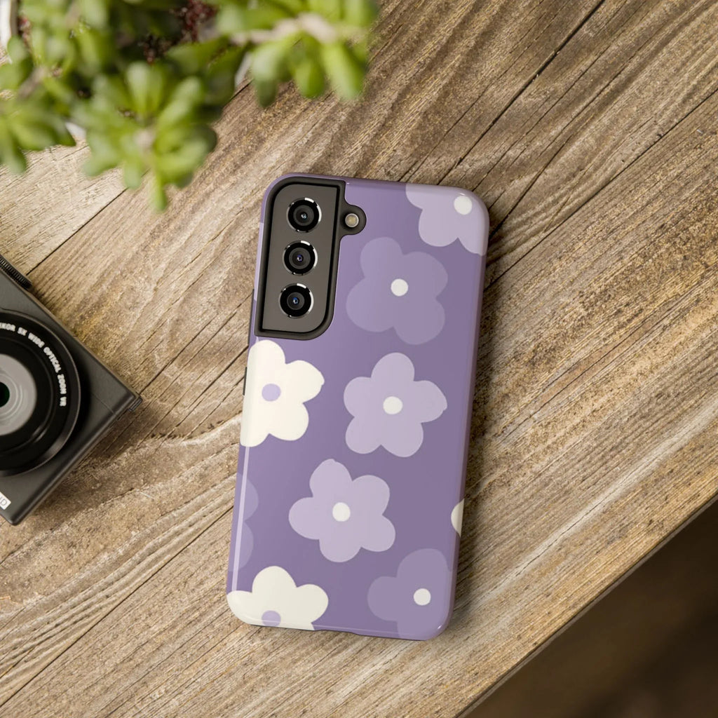 Pastel Purple Flowers Phone Case (Apple & Android) - Pink Sweetheart