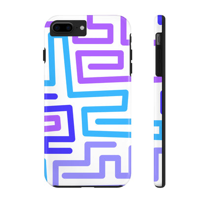 Abstract Neon Maze Phone Case