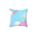 Sweet Donut Paradise Square Pillow - Pink Sweetheart