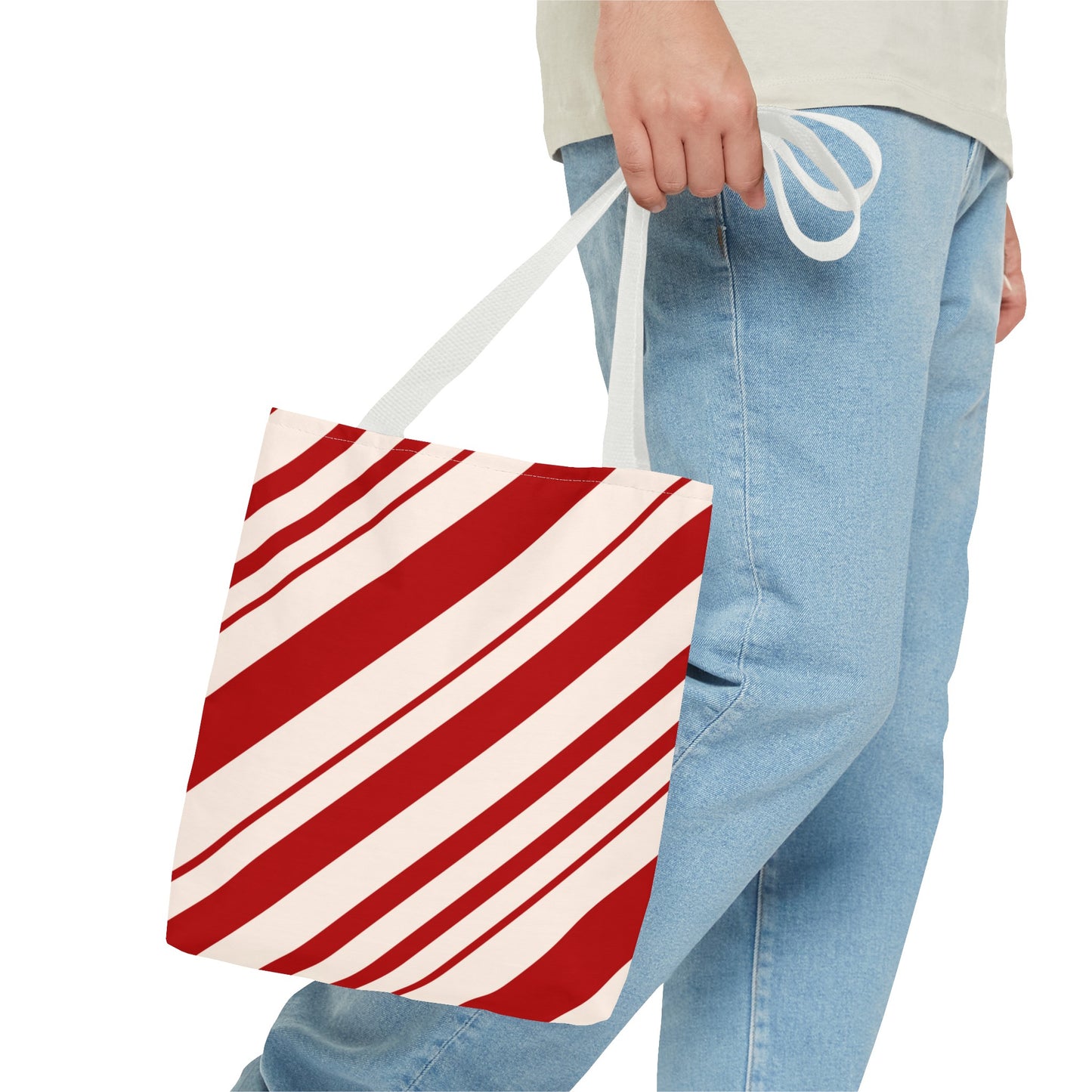 Peppermint Candy Cane Tote Bag