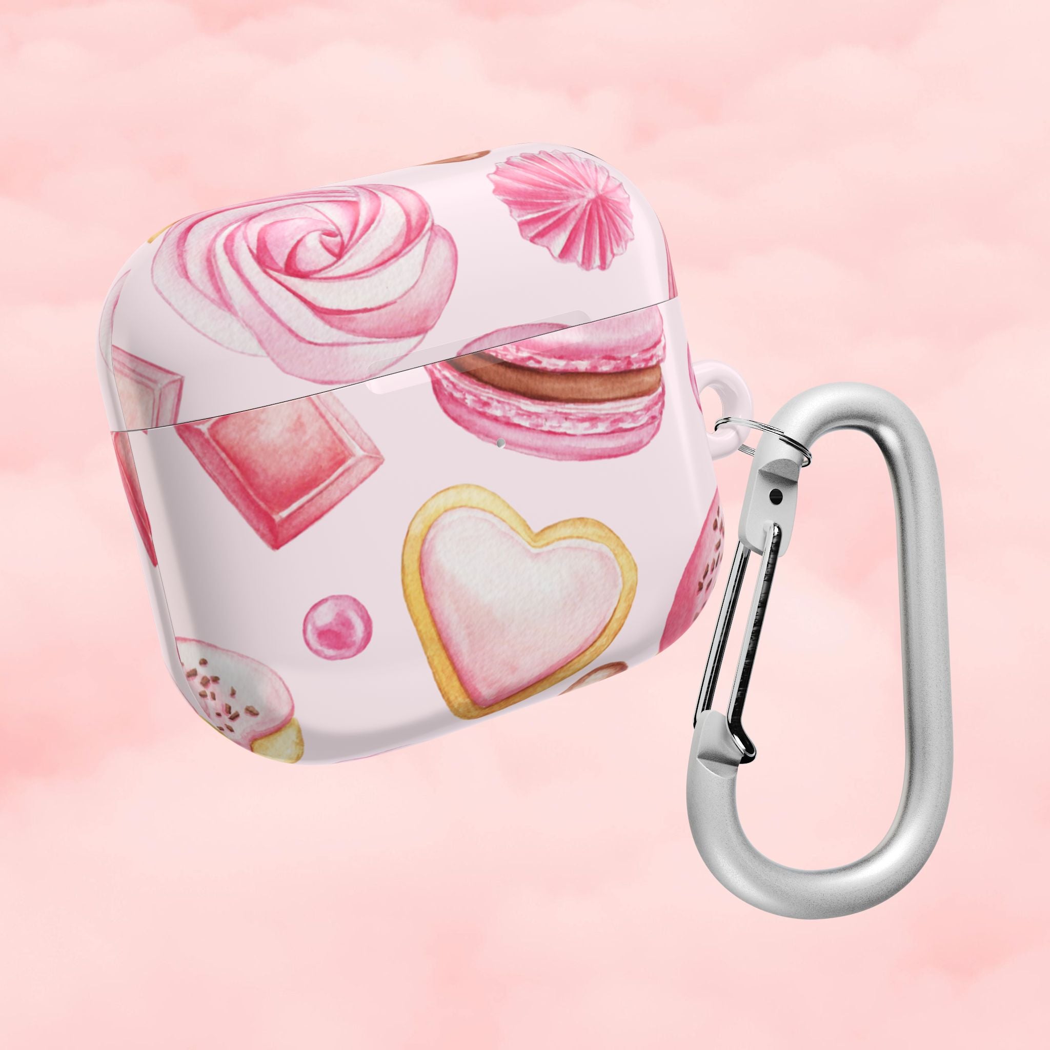 Pink Macaron Sweets Airpod Case