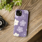 Pastel Purple Flowers Phone Case (Apple & Android) - Pink Sweetheart