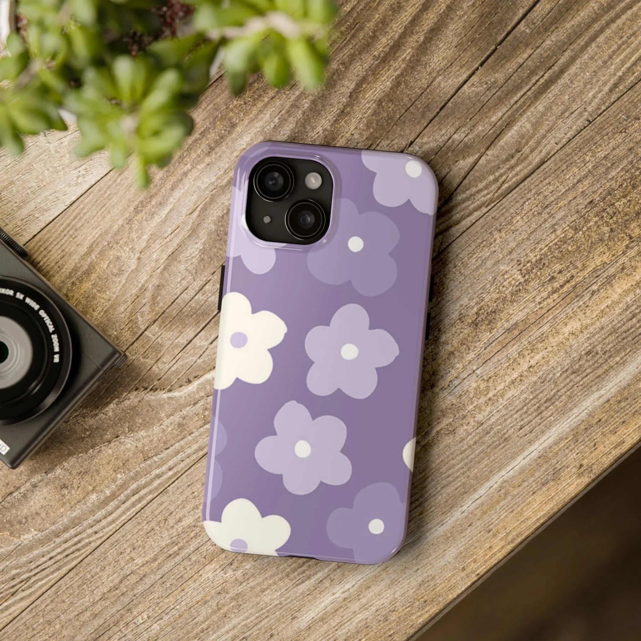 Pastel Purple Flowers Phone Case (Apple & Android) - Pink Sweetheart