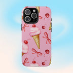 Cherry on Top Ice Cream Phone Case (Apple & Android) - Pink Sweetheart