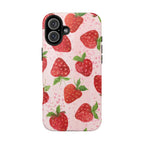 Cute Strawberries Phone Case (Apple & Android) - Pink Sweetheart