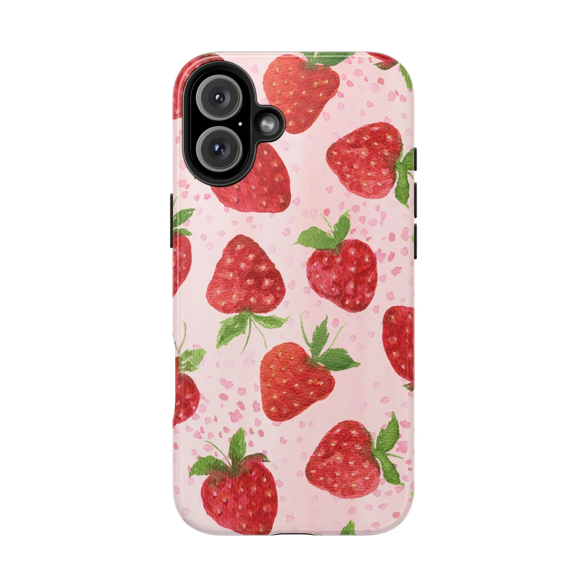 Cute Strawberries Phone Case (Apple & Android) - Pink Sweetheart