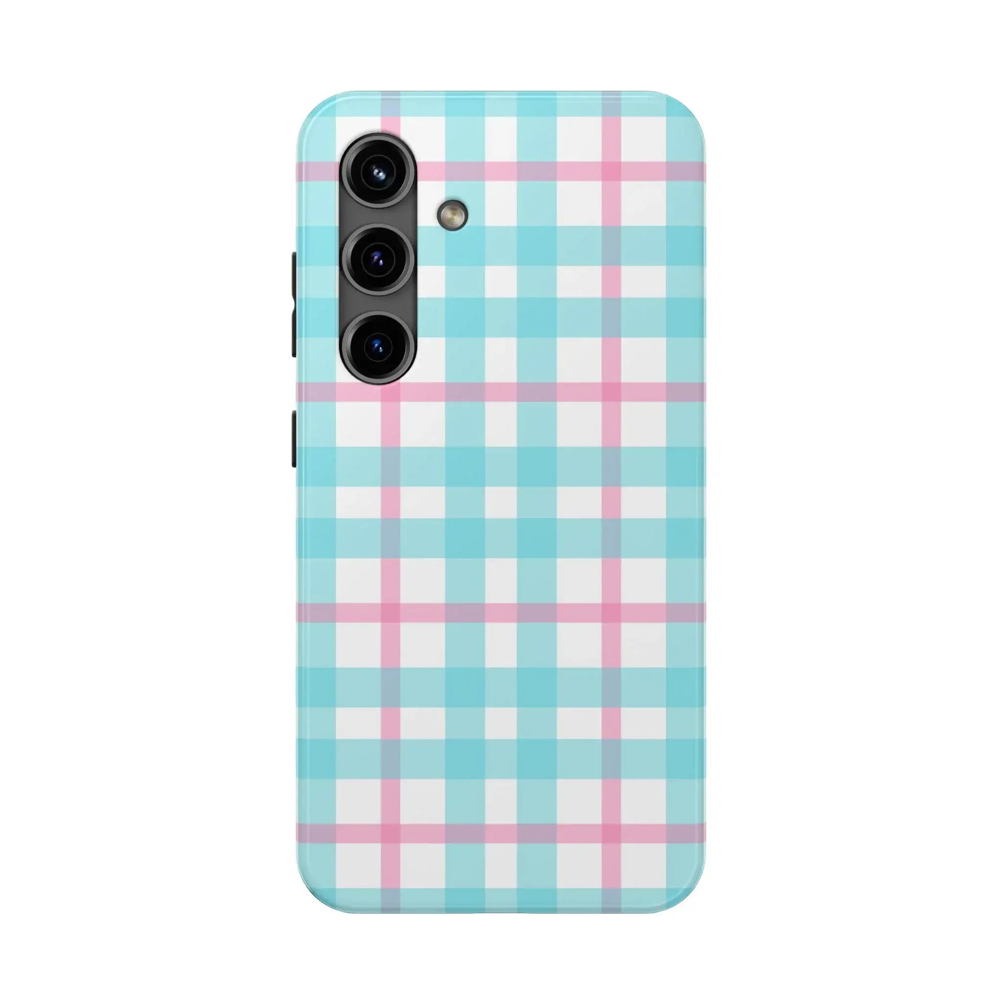 Pastel Gingham Phone Case (Apple & Android) - Pink Sweetheart