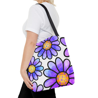 Purple Florals Tote Bag