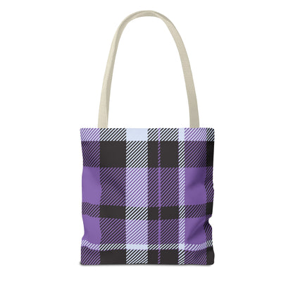 Purple Tartan Plaid Tote Bag